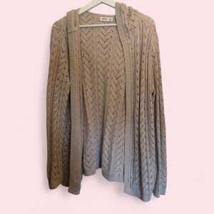 Hollister Light Tan Knit Cardigan